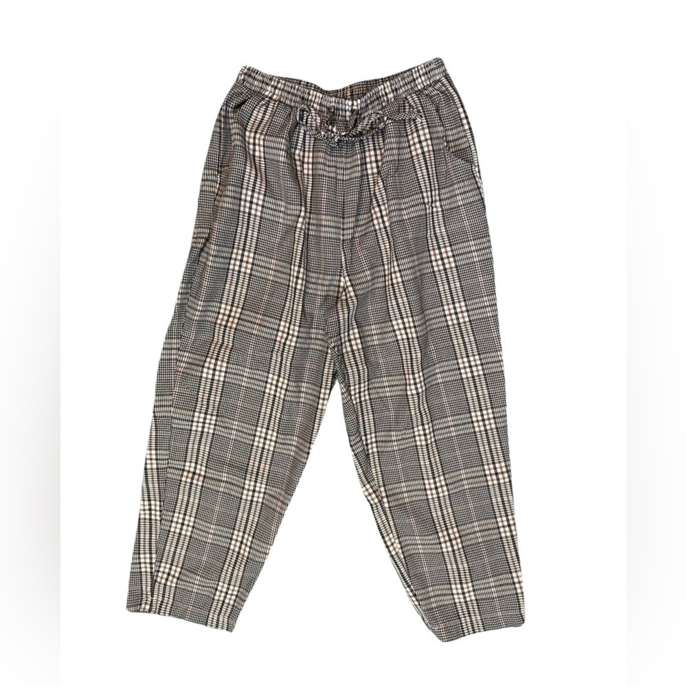 WILD FABLE Plaid Pant with Drawstring Waist Black/Tan Women’s Size Medium.